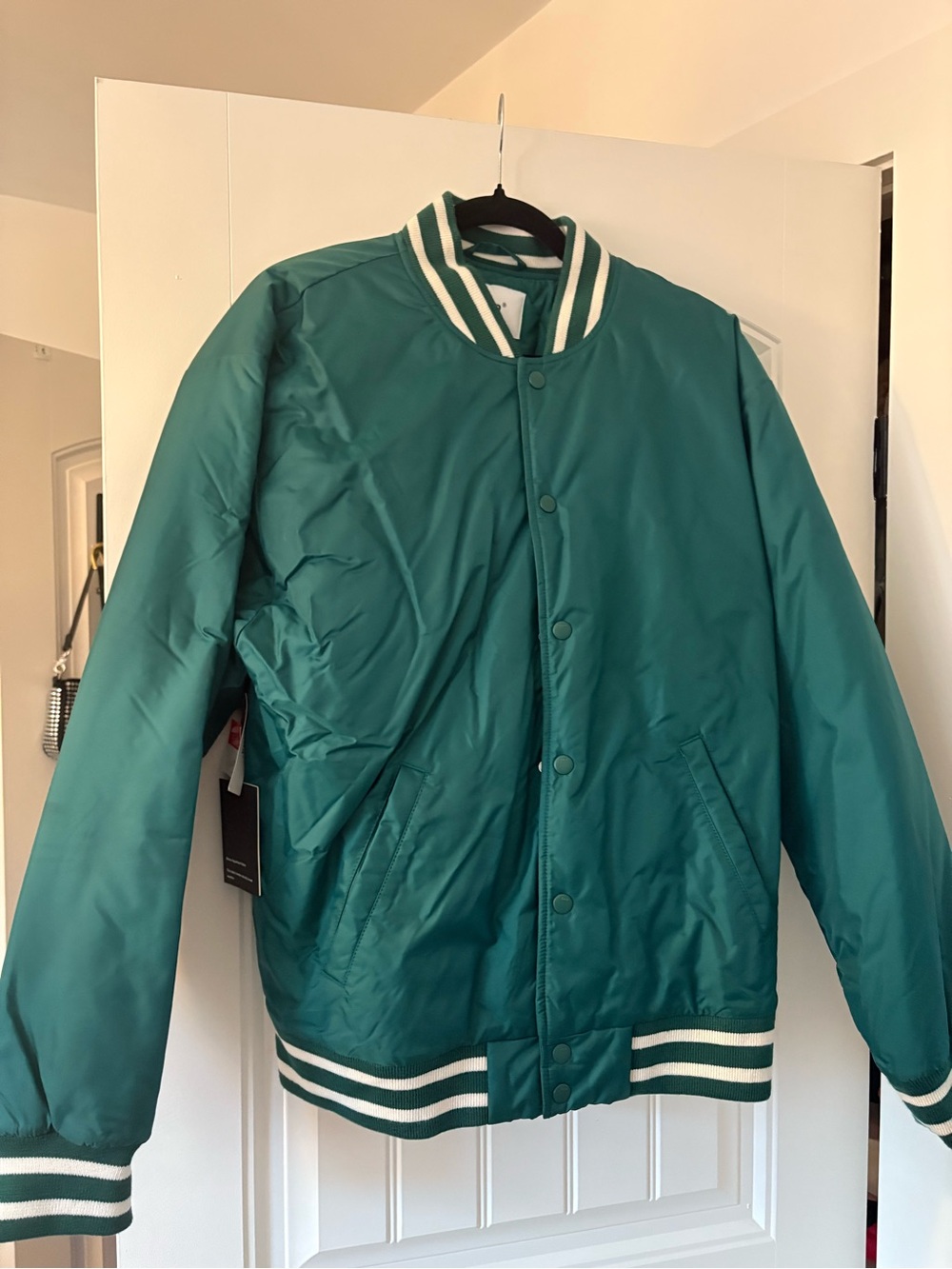 Green Varsity Bomber Jacket